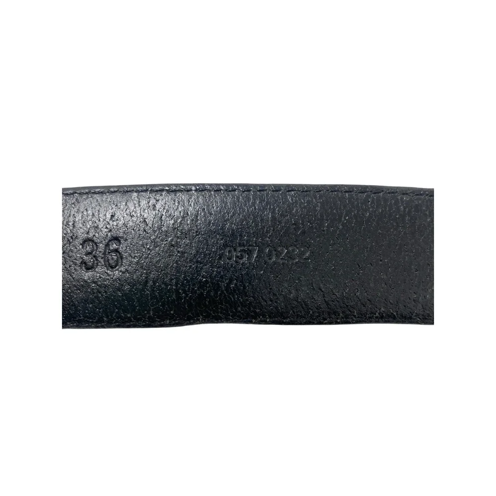 Eddie Bauer Mens Black Leather Dress Belt Size 36 Career Casual Business Logo